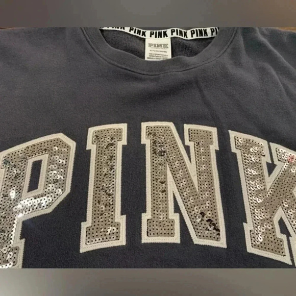 PINK VS HTF RARE BLING SWEATSHIRT/ JOGGERS OUTFIT SET S/M - Picture 8 of 12